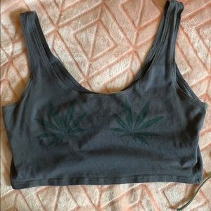 Pot Leaf Crop Top Tank
